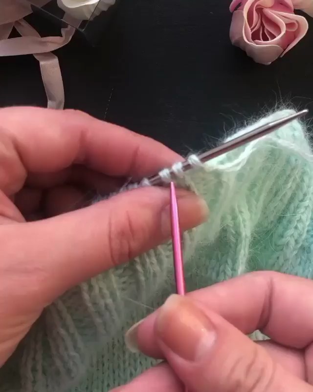 Showing Another Way To Close The Stitches With A Needle